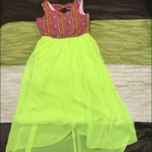 Girls Multicolored Tank Maxi Dress (Size 16)